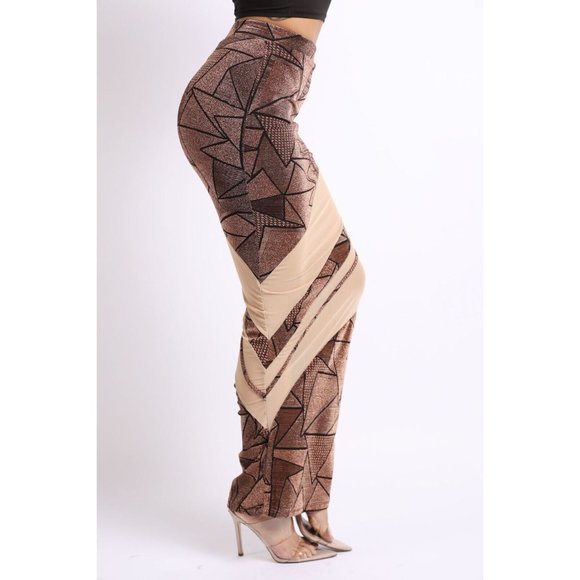 Women's Casual Mesh Contrast Asymmetrical High Waist Maxi Skirt Bodycon Pencil - Picture 5 of 9